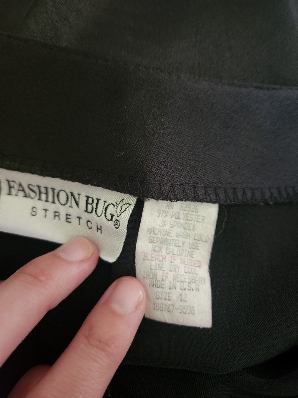 Y2K Black Satin Pencil Skirt