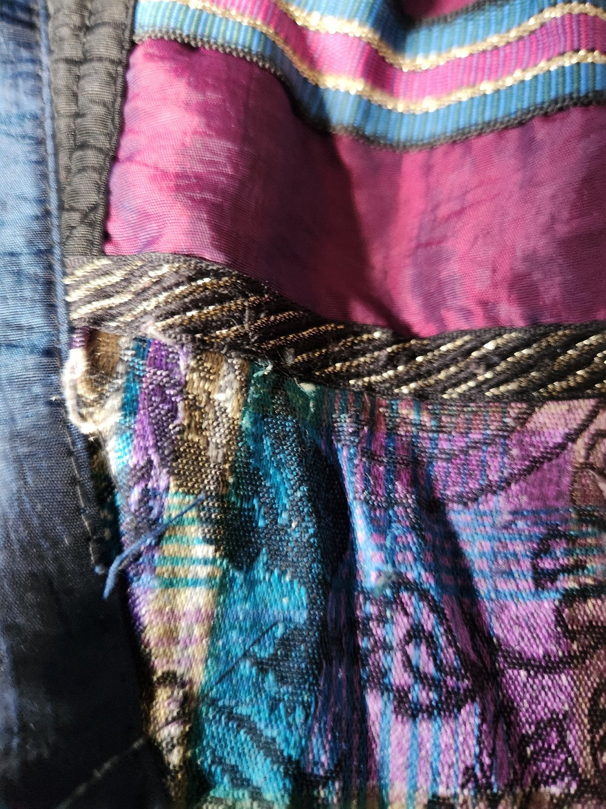 90s Black and Purple Whimsigoth Winter Coat