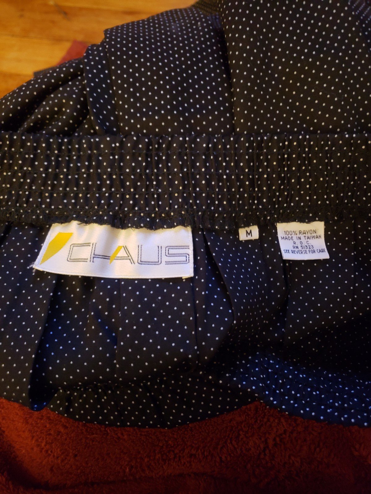 80s/90s 0s Black and White Polka Dot Maxi Skirt