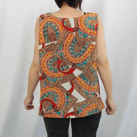 90s Deadstock Funky Silk Top Set