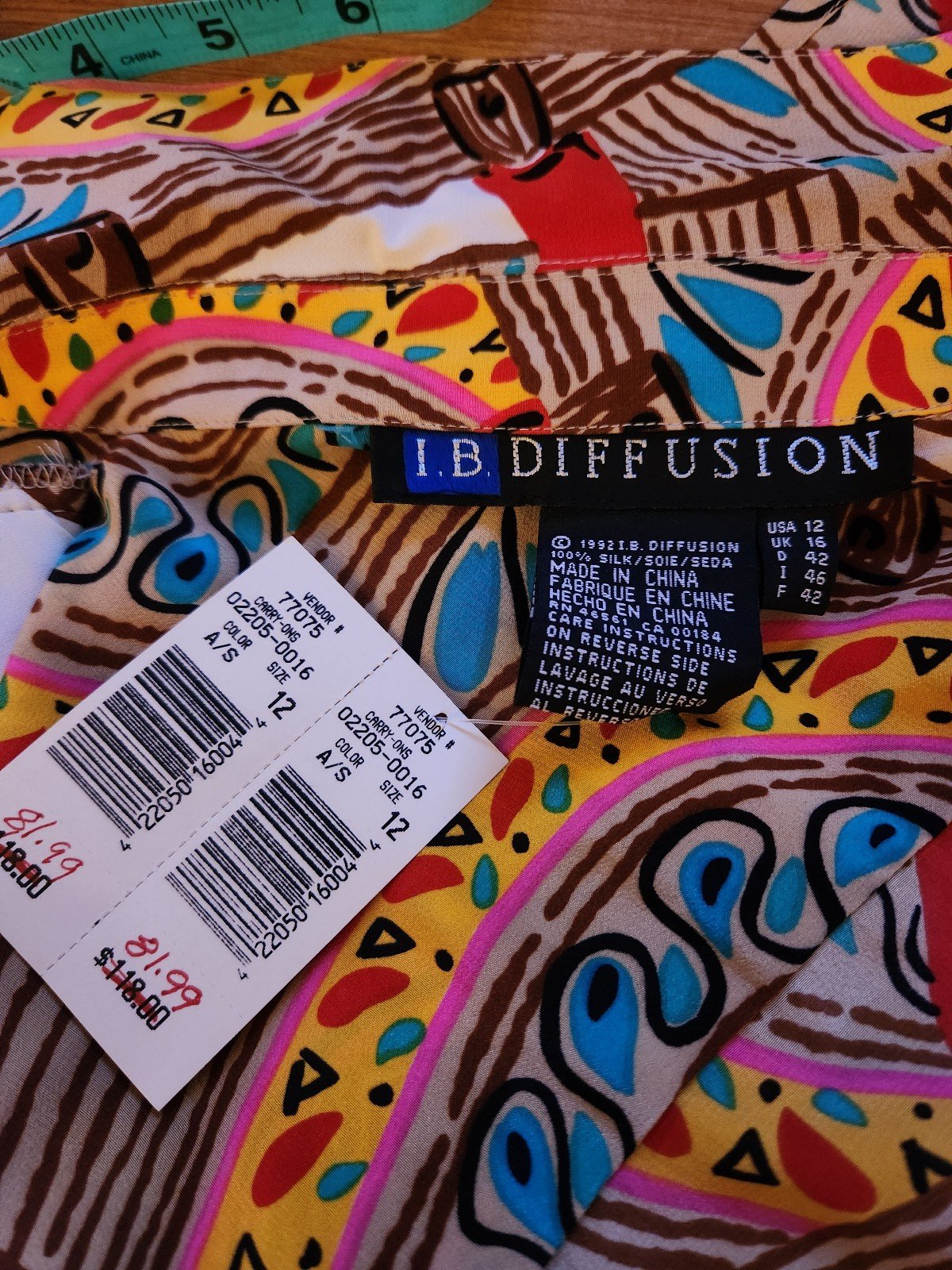 90s Deadstock Funky Silk Top Set