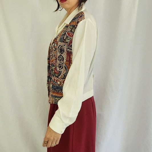 80/90s Whimsigoth Shirt and Vest Combo