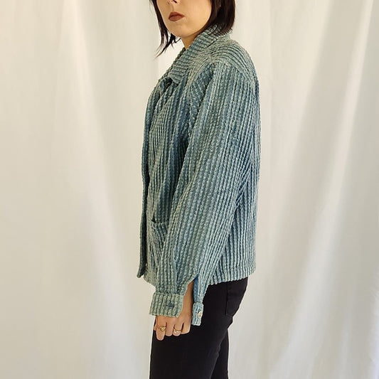 90s Blue Corduroy Shacket