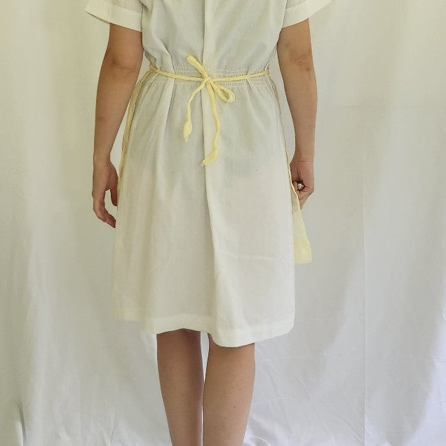 60s Yellow Sheer Hostess Apron