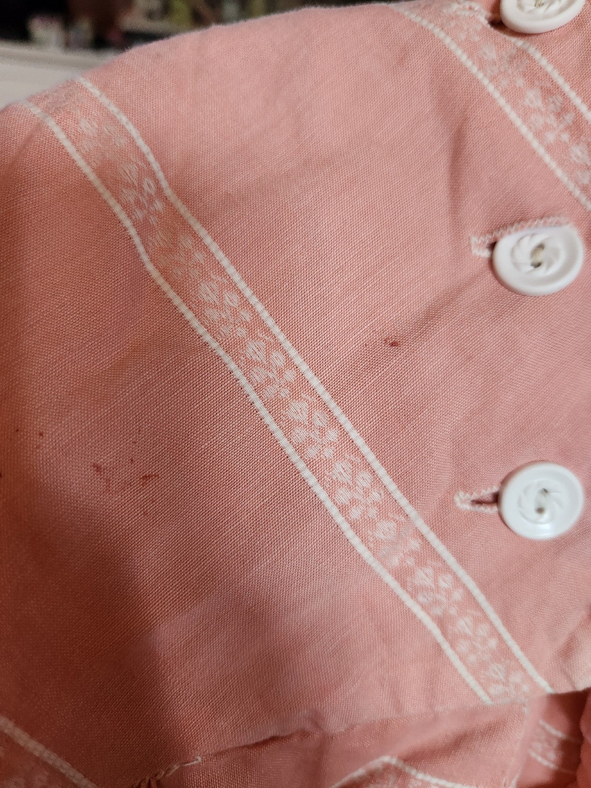 60s Pink and White Day Dress
