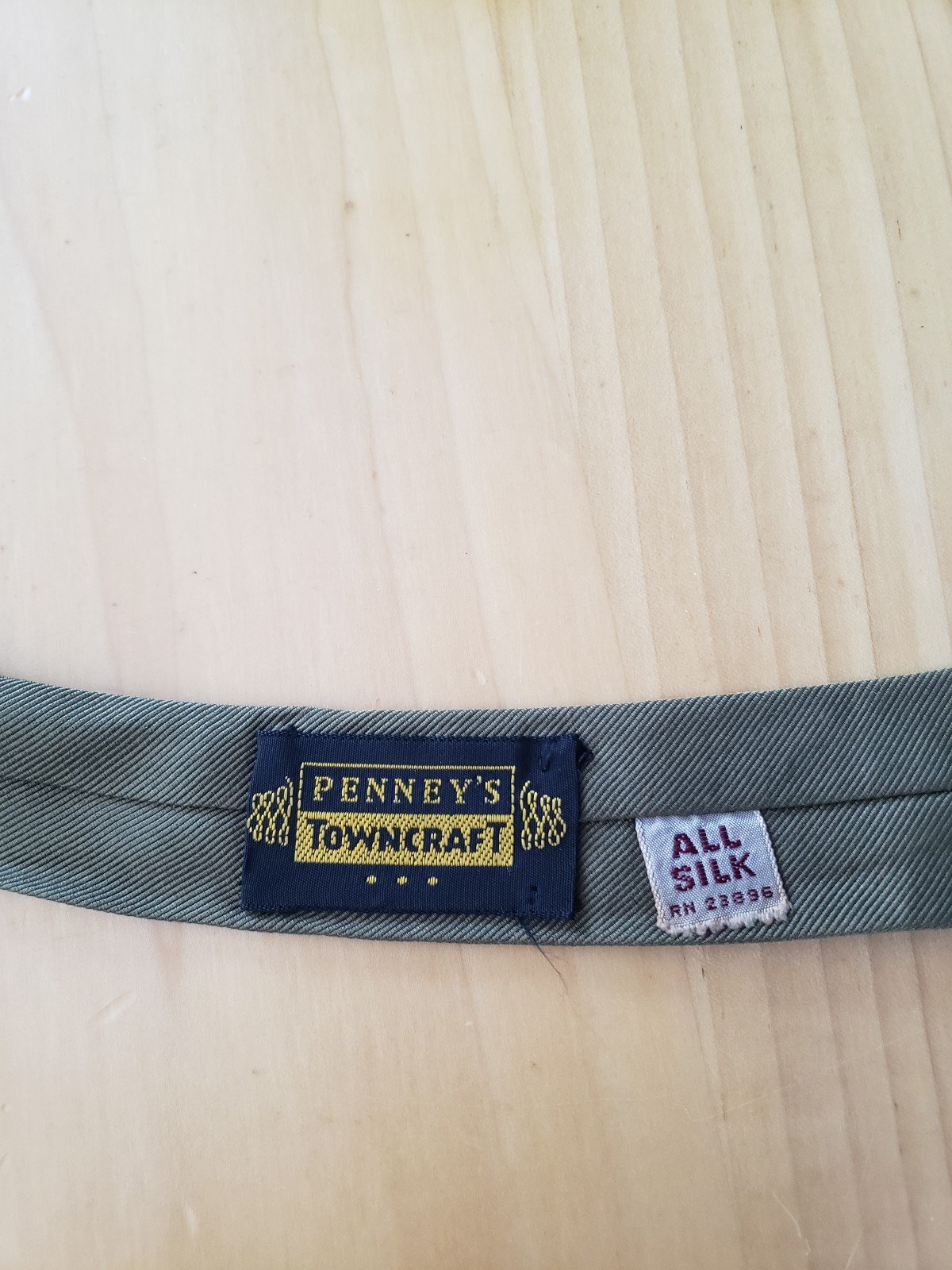 60s Green Silk Skinny Tie