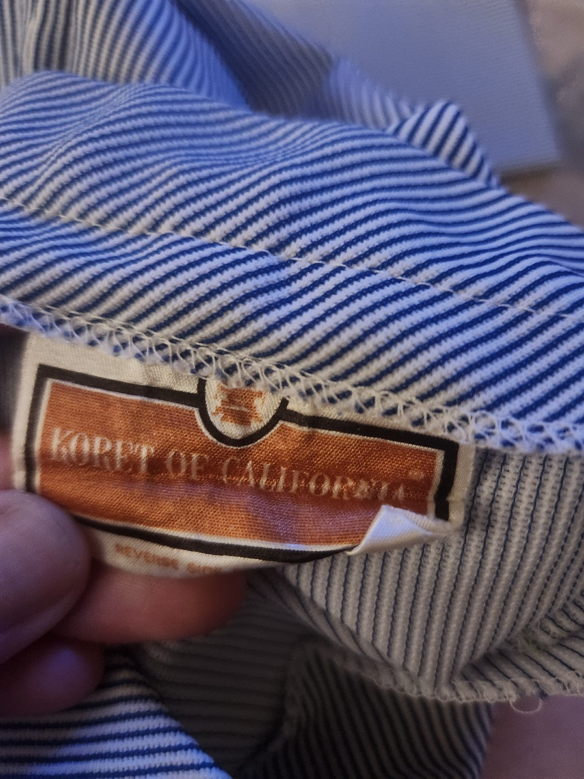 70s/80s Blue and White Pinstripe Trousers