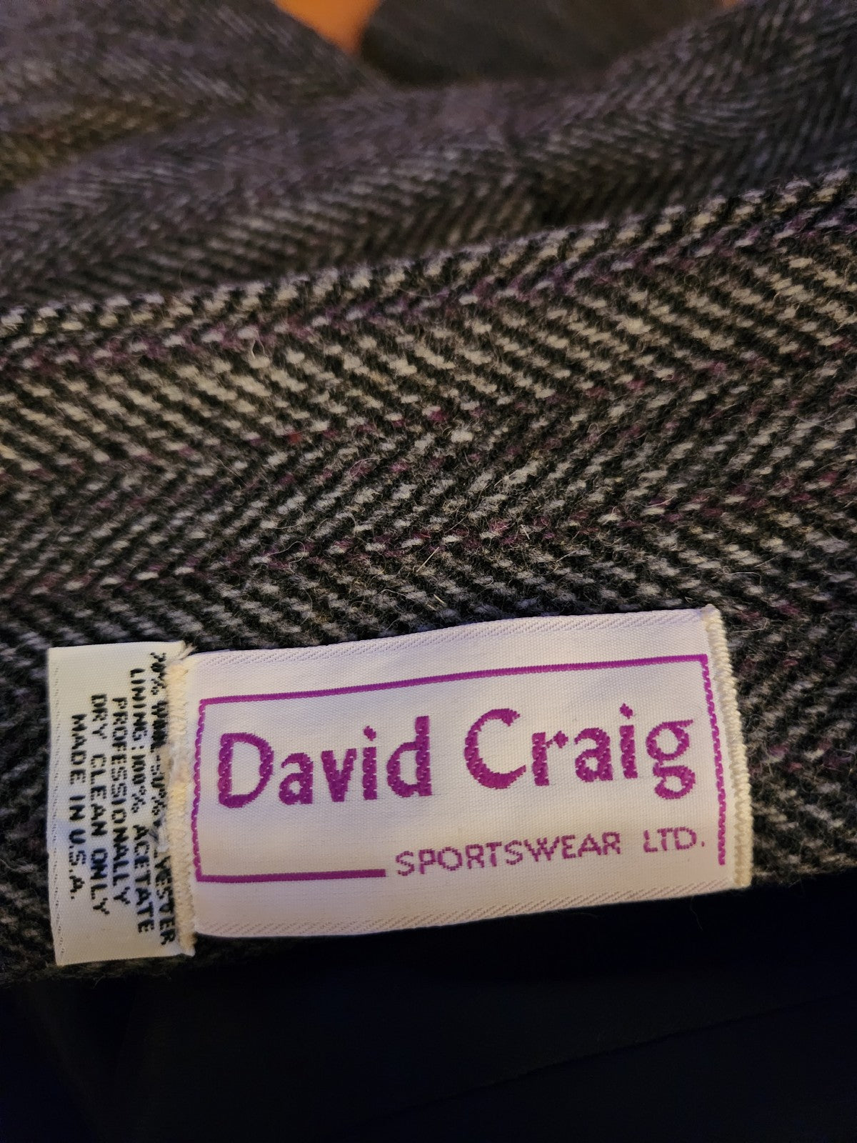 80s Gray Wool Houndstooth Skirt Suit