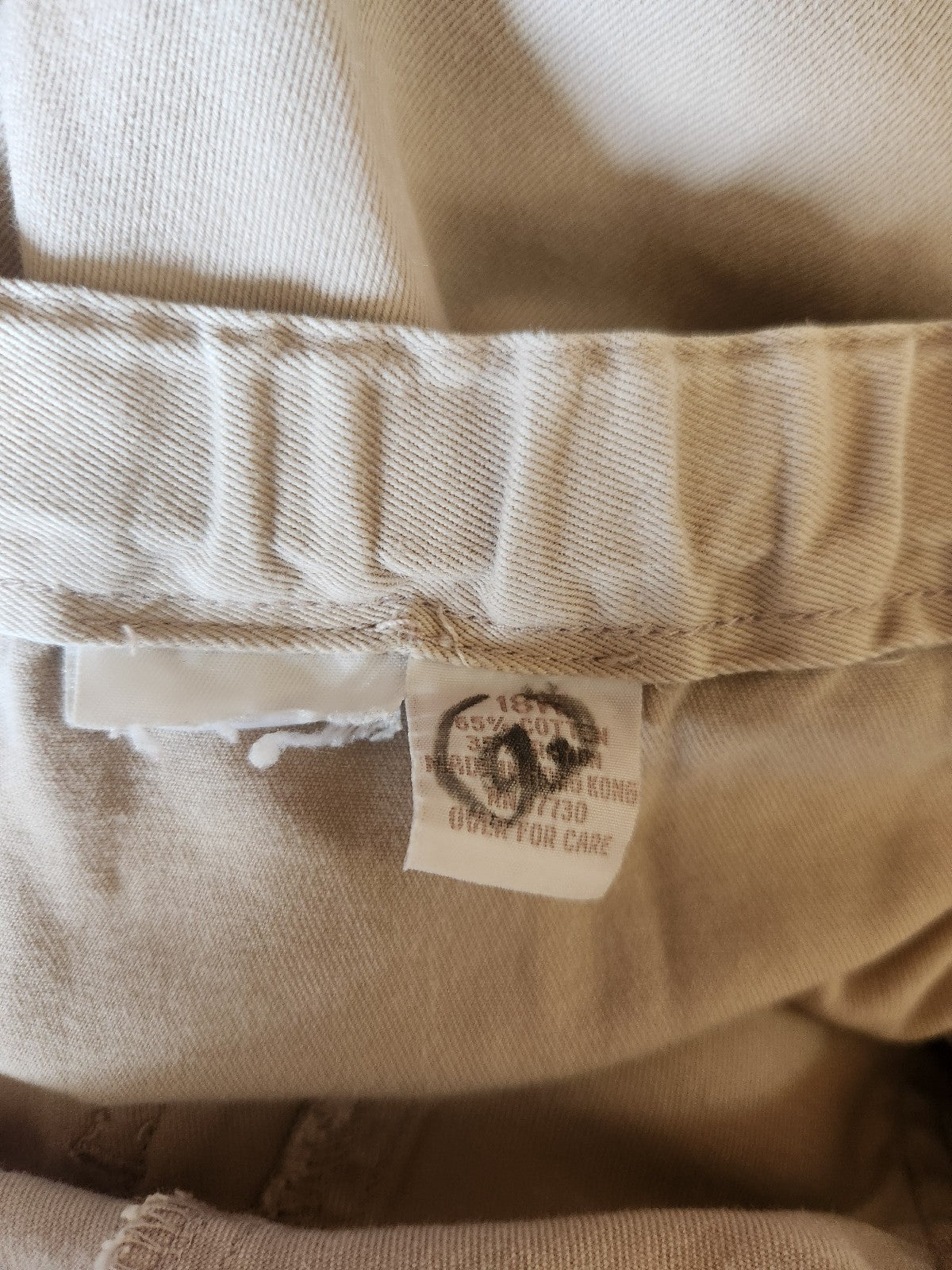 90s/00s Cotton Blend Khaki Skirt