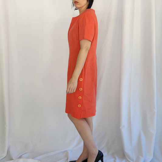 90s Coral Knee Length Dress