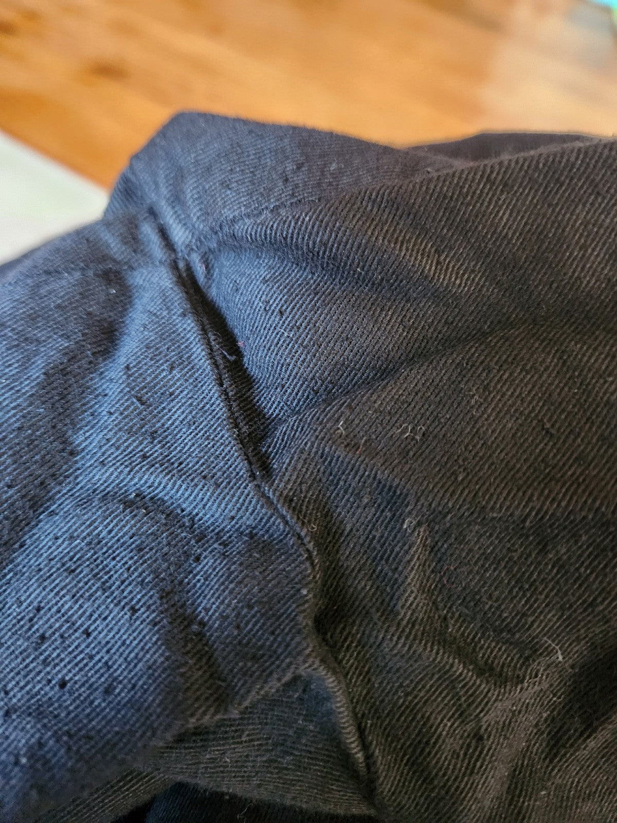 80s Black Loose Fit Pants and Belt