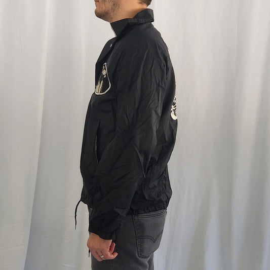 80s Black Chicago Windbreaker