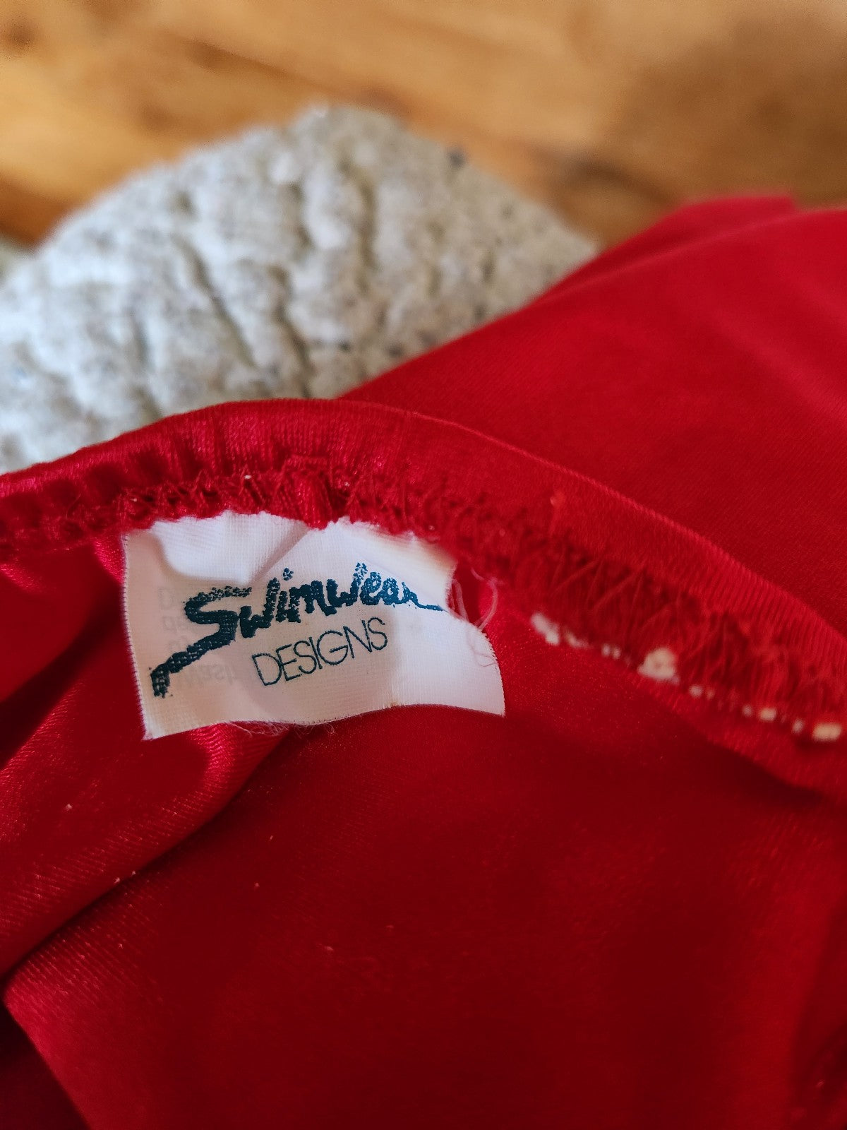 80s/90s Red One Shoulder Swimsuit