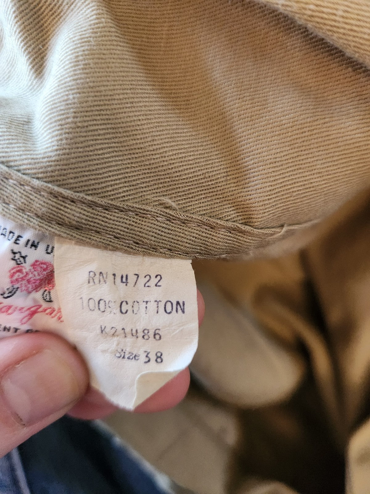 60s/70s Tan 100% Cotton Utility Shirt