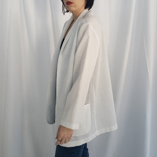 90s White Unlined Blazer