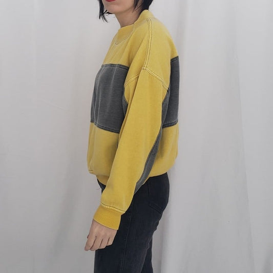 80s Yellow and Gray Sweatshirt