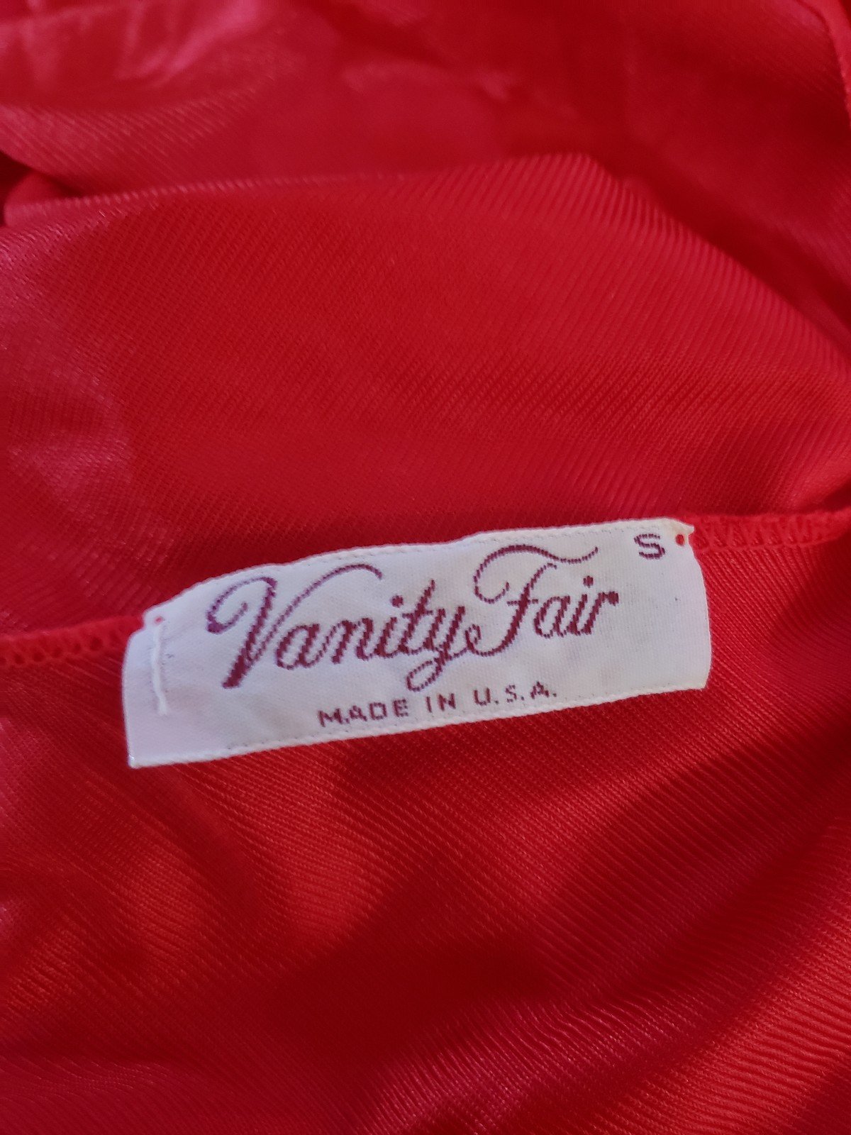 80s/90s Red Nylon Nightgown