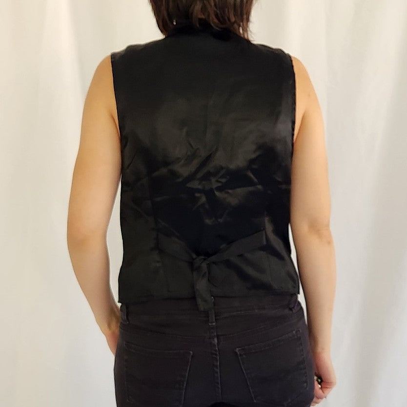 90s Green and Blue Plaid Vest