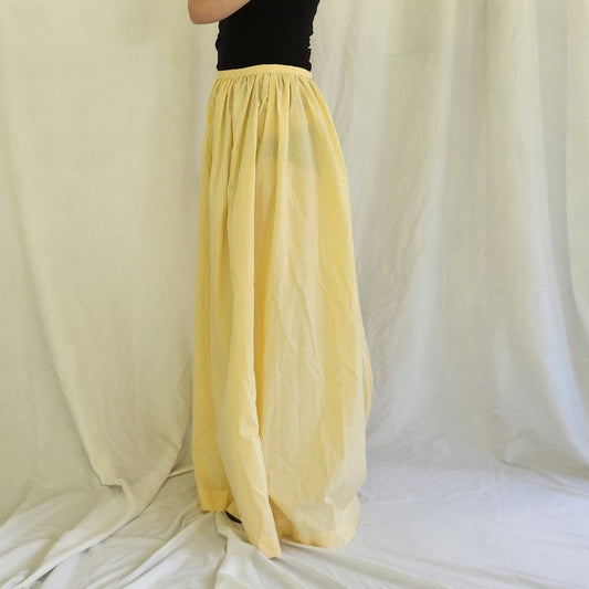 Vintage Home Made Cream Maxi Skirt