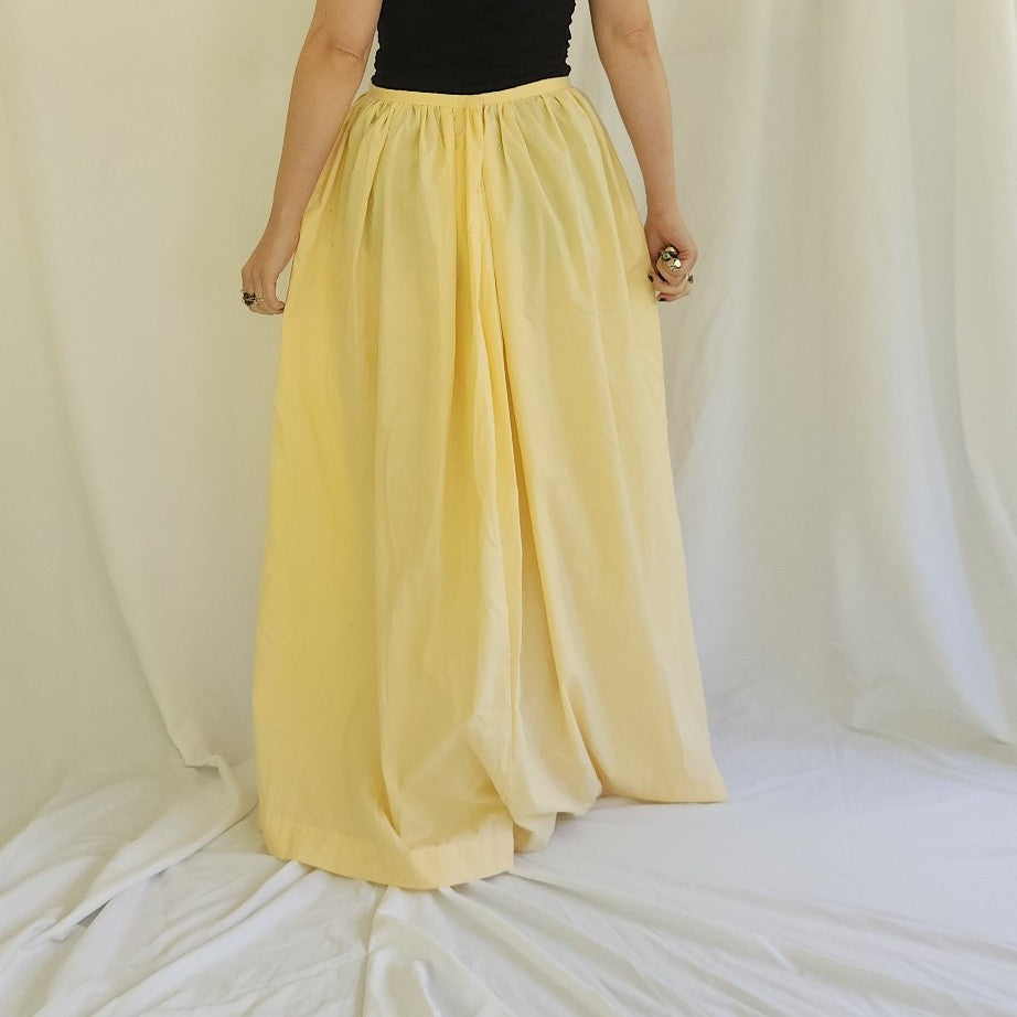 Vintage Home Made Cream Maxi Skirt