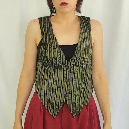 80s Green and Black Vest