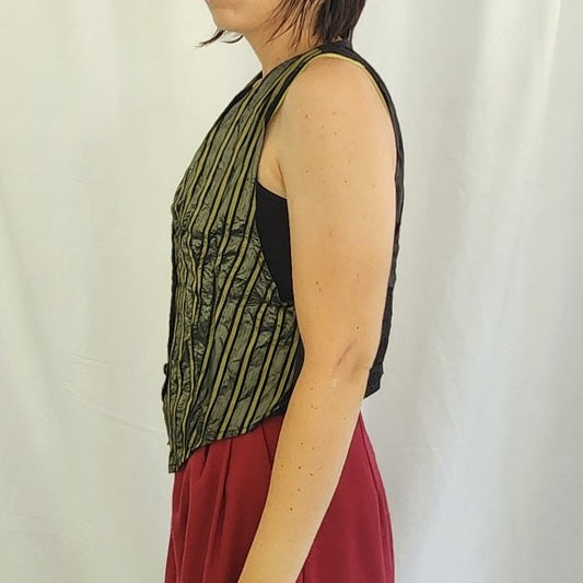 80s Green and Black Vest