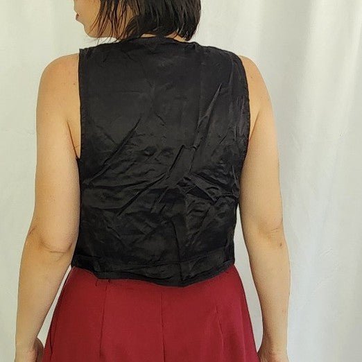 80s Green and Black Vest