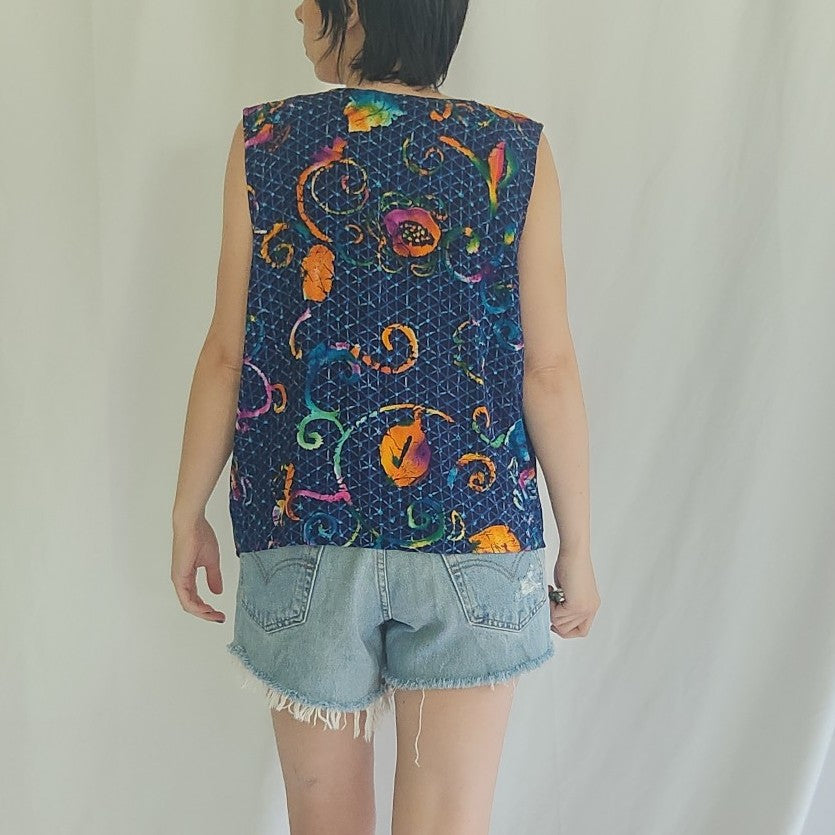 90s Funky Colorful Vest