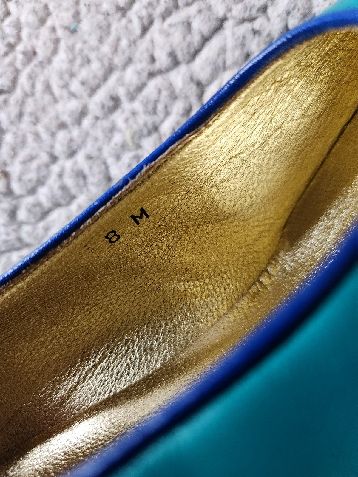 80s Teal and Blue Leather Pumps