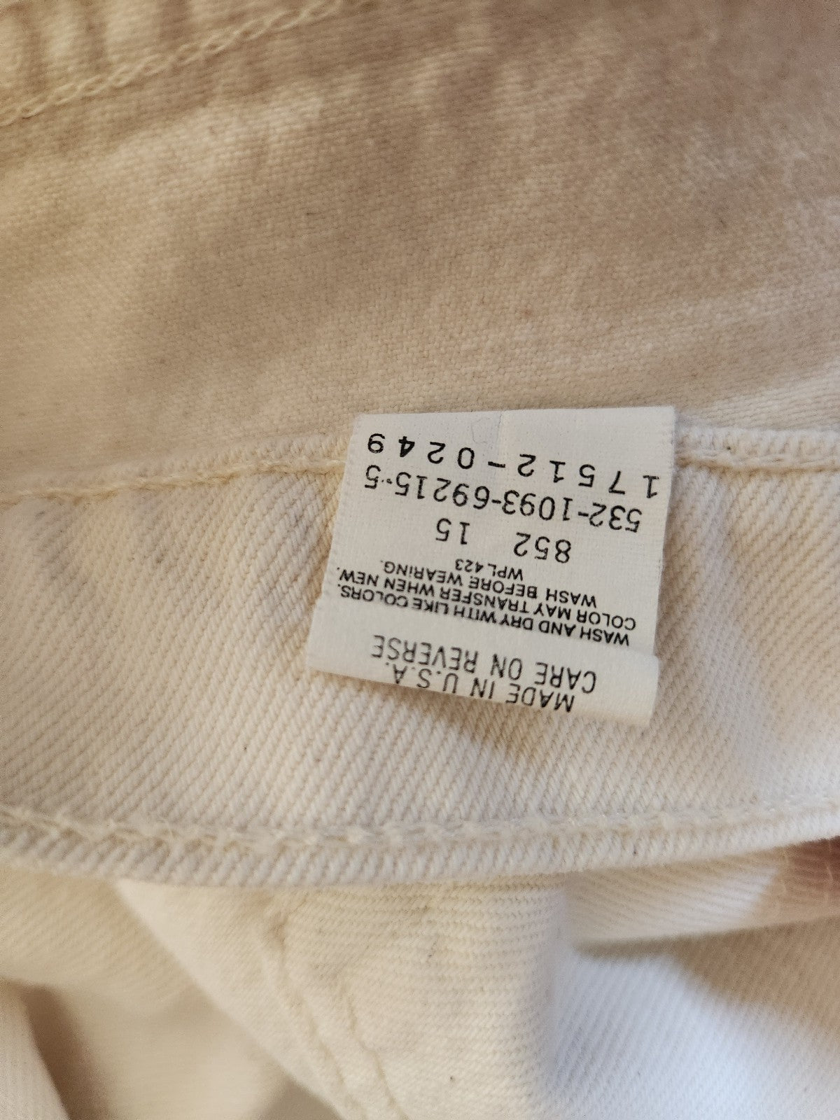 1993 Ivory Levi's Jeans