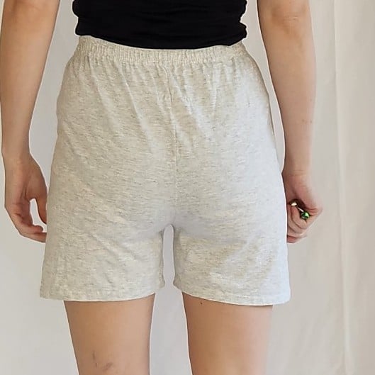 90s/Y2K Gray Cotton Pull On Shorts