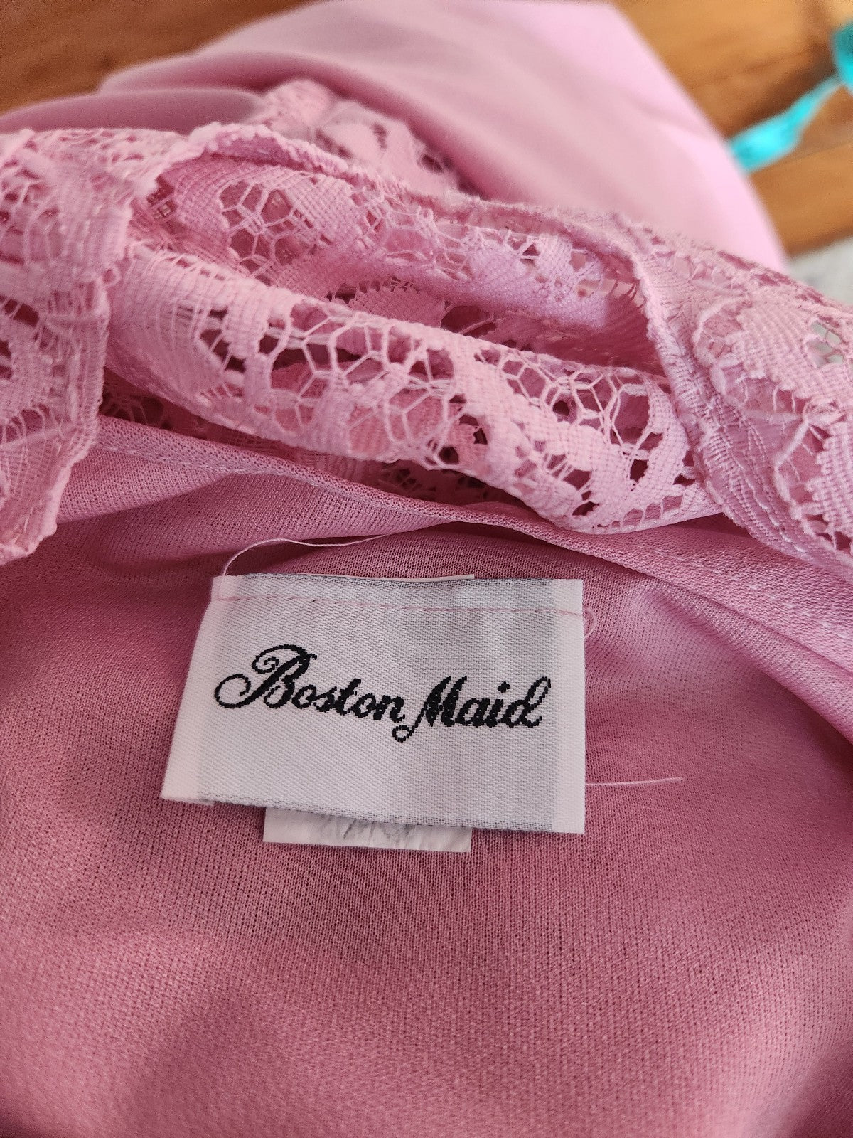 80s Pink Long Sleeve Party Dress