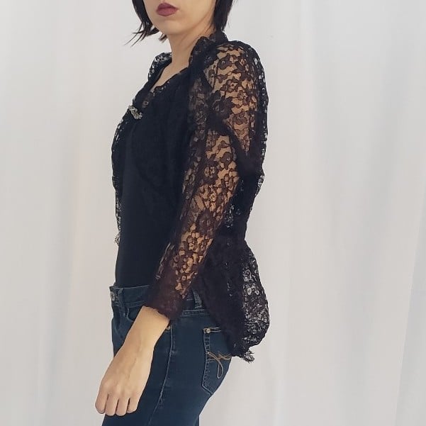 30s/40s (?) Black Lace Jacket