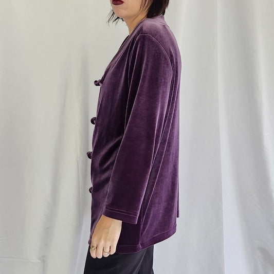 Coldwater Creek Purple Velvet Blouse