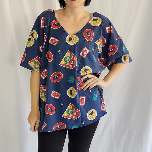 80s/90s Home Made Teddy Bear Theme Oversize Tee