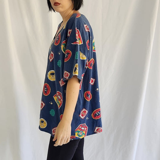 80s/90s Home Made Teddy Bear Theme Oversize Tee