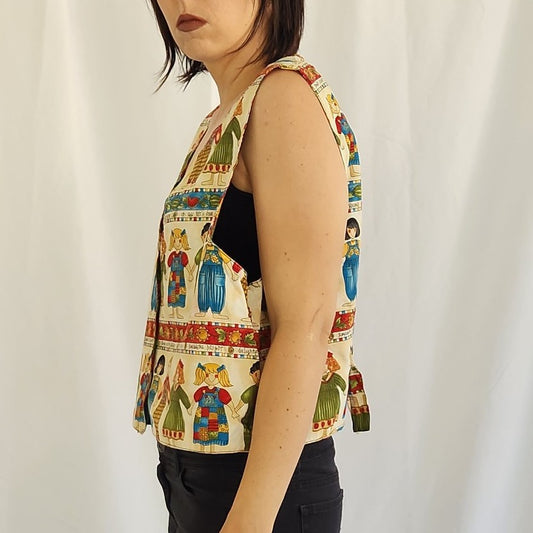 90s Handmade Children Novelty Print Vest