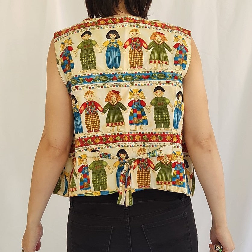 90s Handmade Children Novelty Print Vest