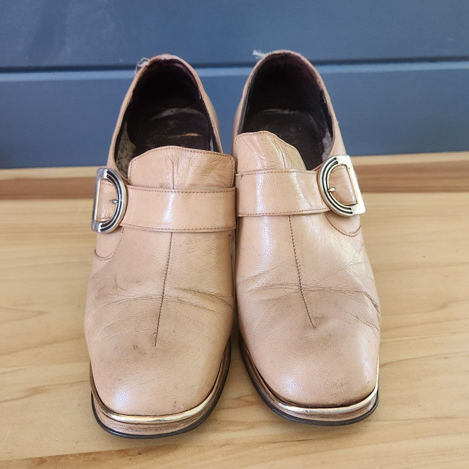 70s Faux Leather Heels