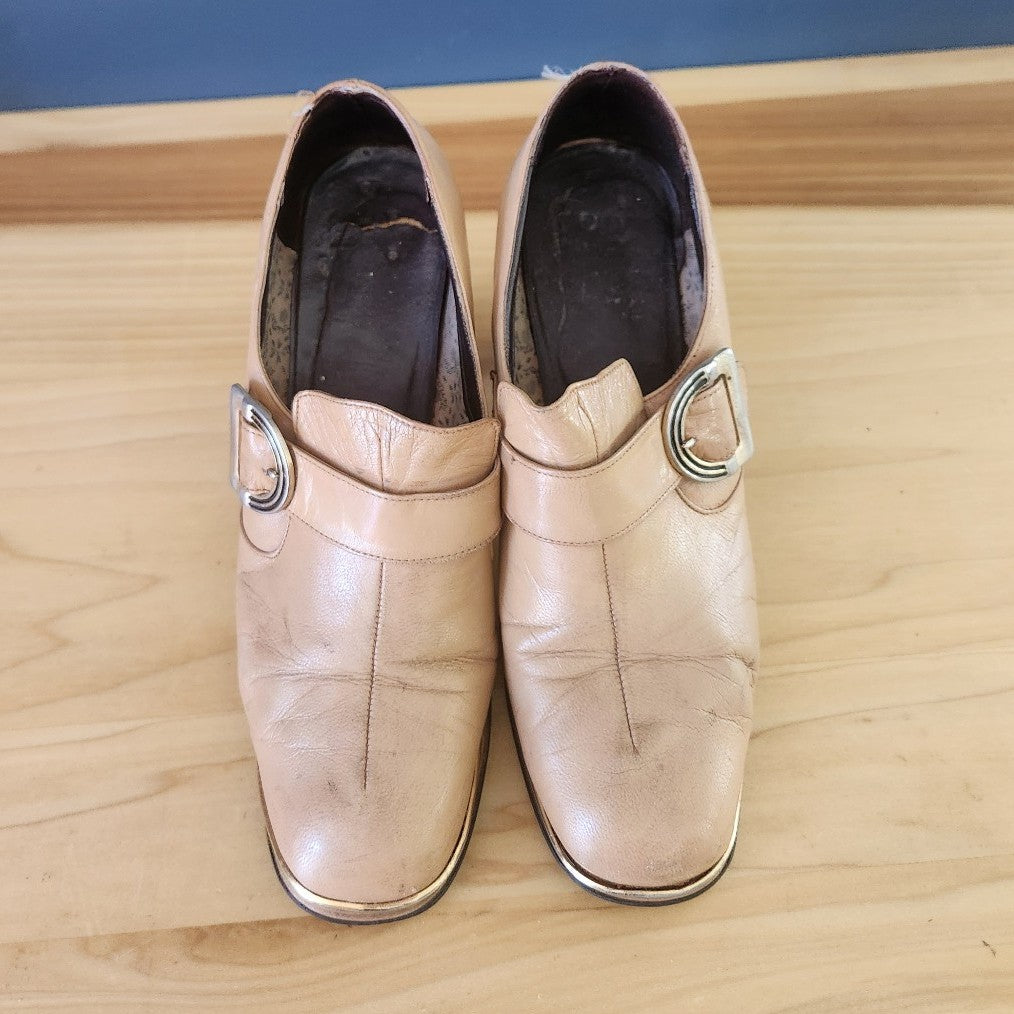 70s Faux Leather Heels