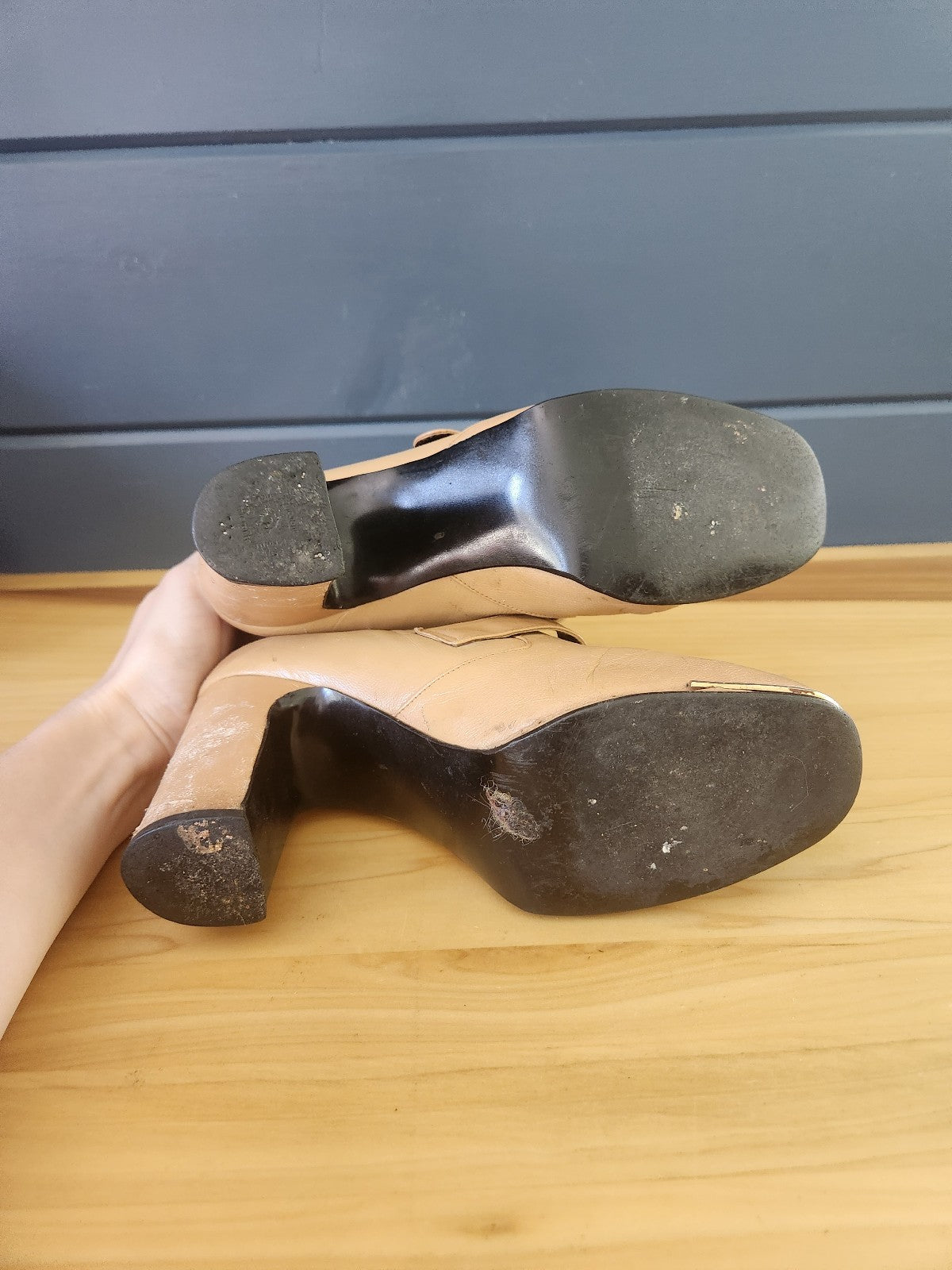 70s Faux Leather Heels