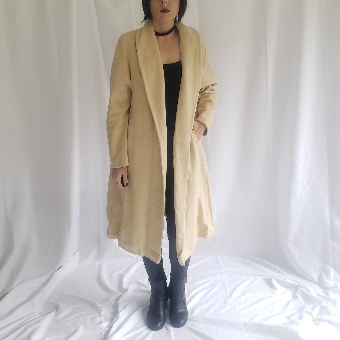 60s Beige Cashmere Coat