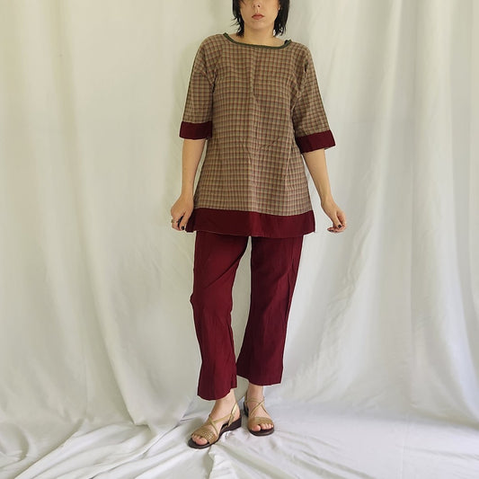 Vintage Home Made Renaissance Fair Top and Pants Set