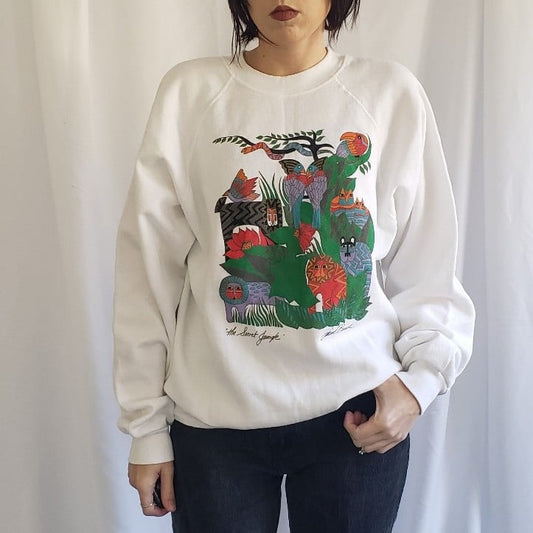 90s Laurel Burch The Scret Jungle Sweatshirt