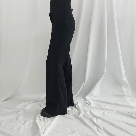 Y2K Black Low Rise Flare Trousers