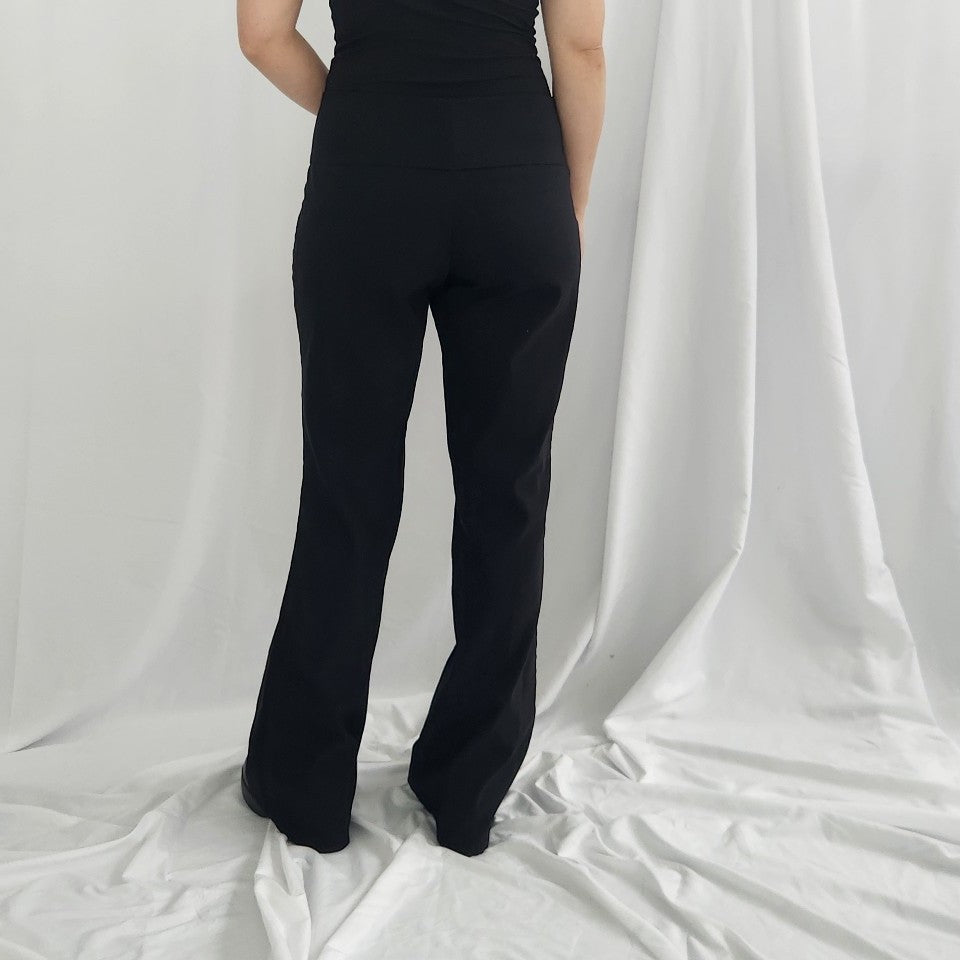 Y2K Black Low Rise Flare Trousers