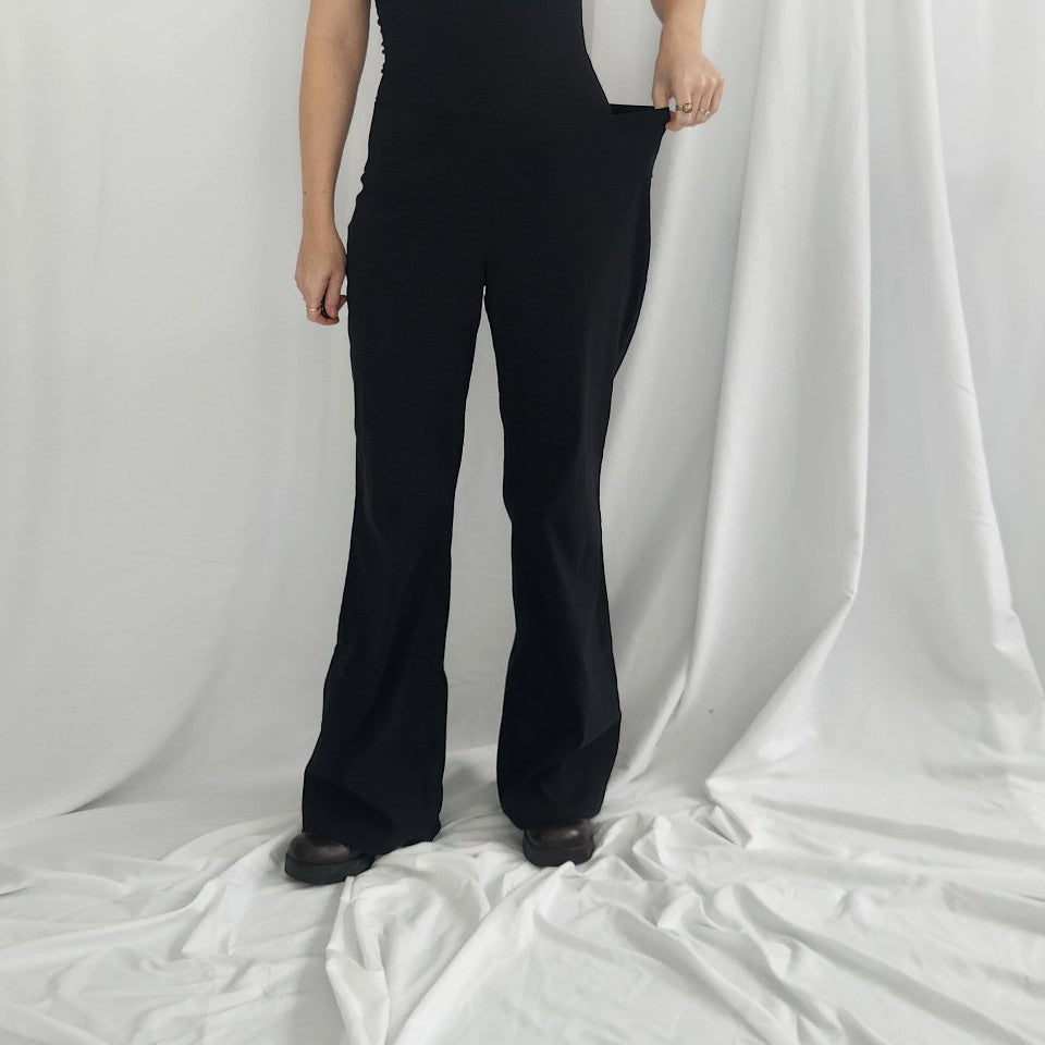 Y2K Black Low Rise Flare Trousers