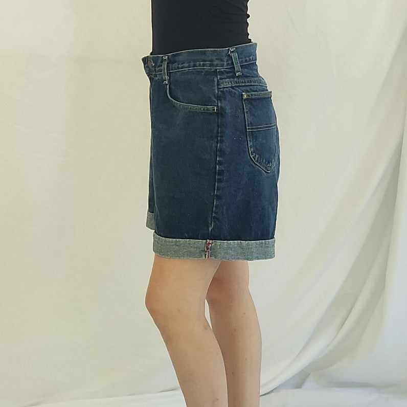90s Riders Cuffed Mom Shorts