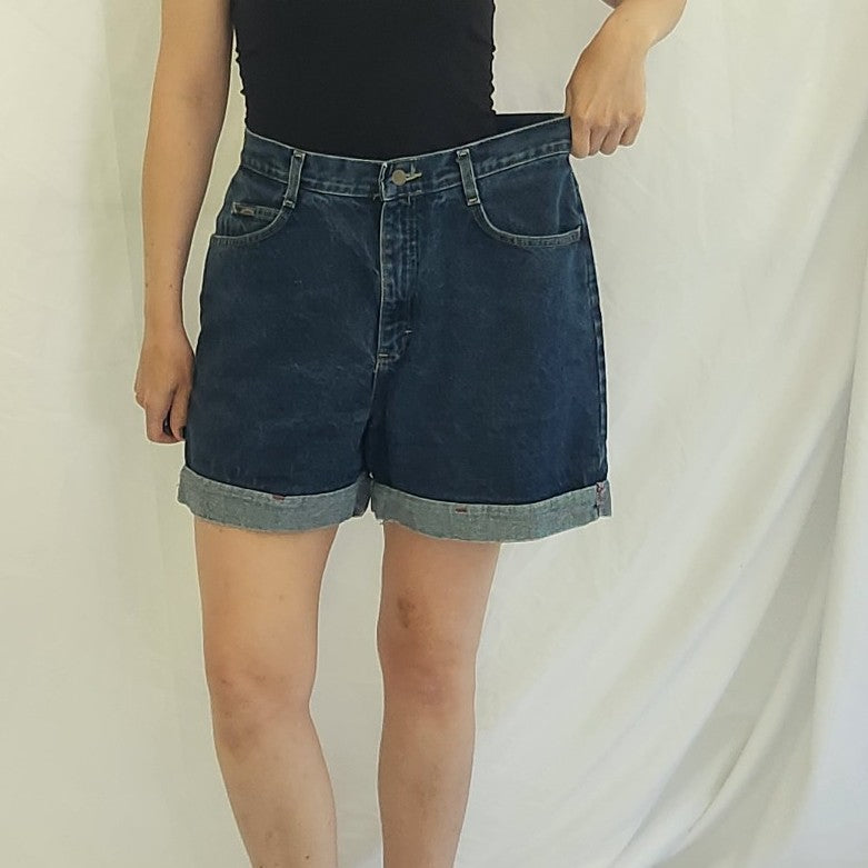 90s Riders Cuffed Mom Shorts