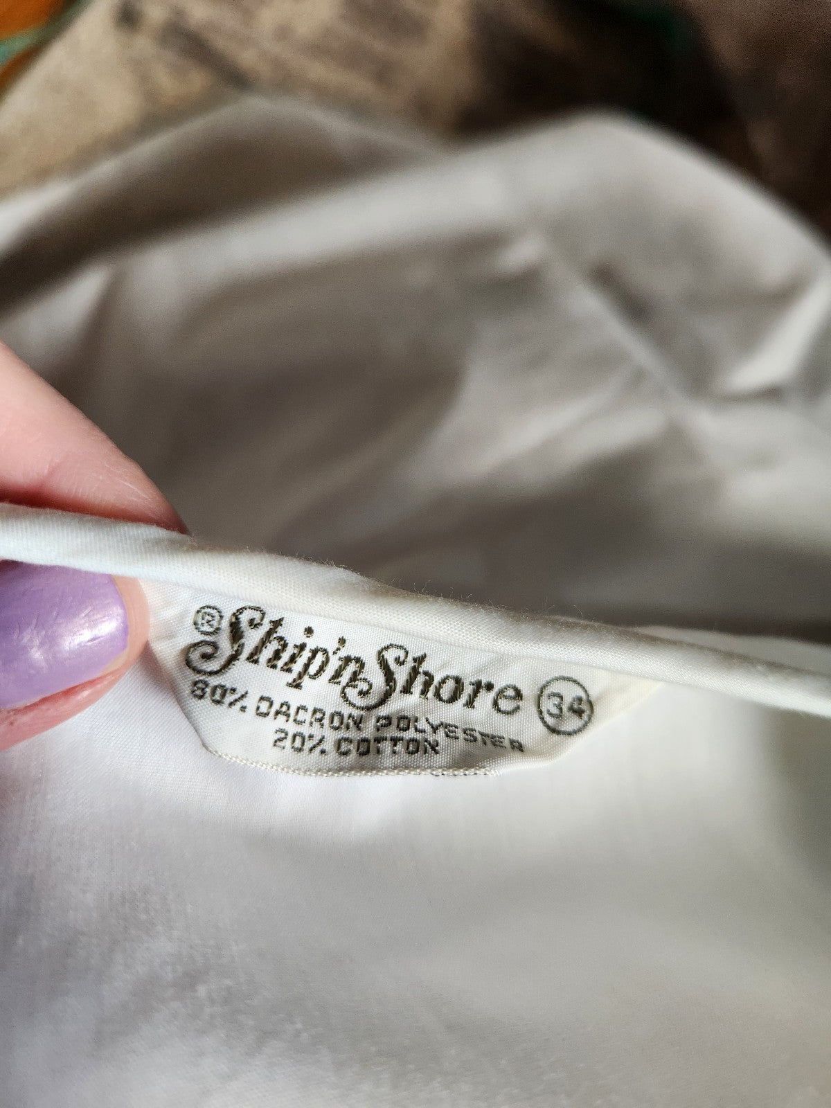 70s White Pleated Blouse
